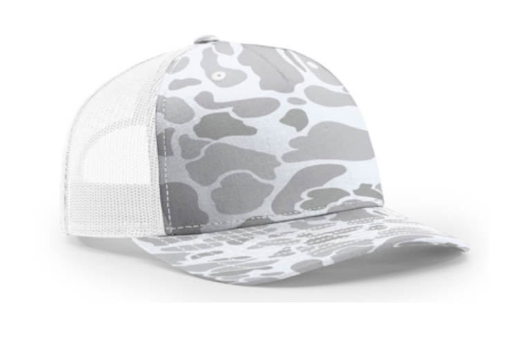 Custom Leather Patch Snapback Hats- Camo
