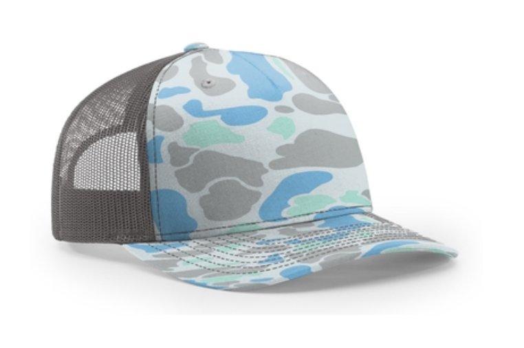 Custom Leather Patch Snapback Hats- Camo