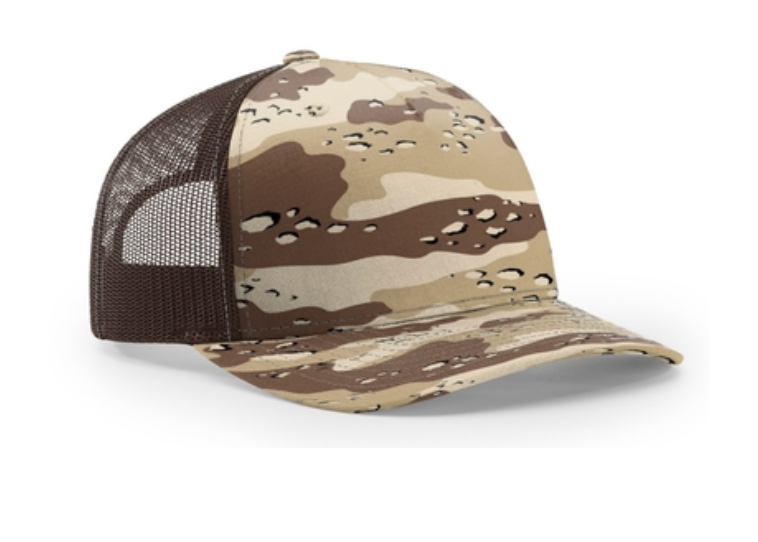 Custom Leather Patch Snapback Hats- Camo