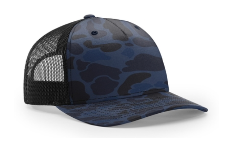 Custom Leather Patch Snapback Hats- Camo