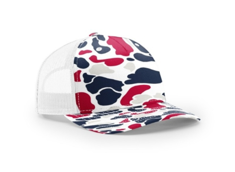 Custom Leather Patch Snapback Hats- Camo
