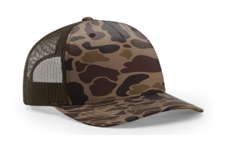 Custom Leather Patch Snapback Hats- Camo